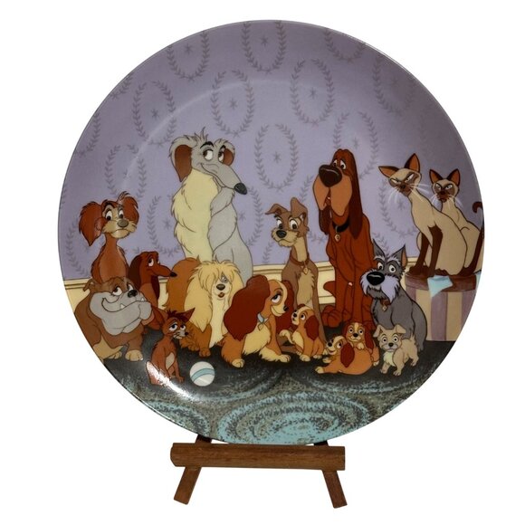 Disney Other - Vintage Disney Classic “Lady And The Tramp” 6th In Series Collectors Plate 9.5”